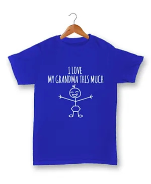 Cheeky Micky I Love My Grandma This Much Cotton T-Shirt - Blue
