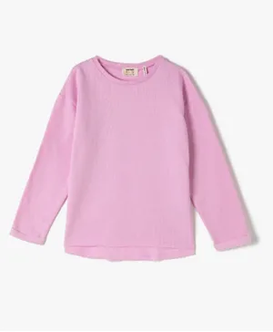 KOTON Cotton Solid Sweatshirt - Pink