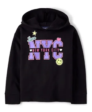 The Children's Place Love NYC Graphic Hoodie - Black