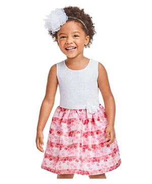 The Children's Place Floral Stripe Dress - Pink