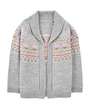 Carter's Fair Isle Cardigan - Heather