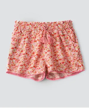 Jelliene Floral Shorts - Pink