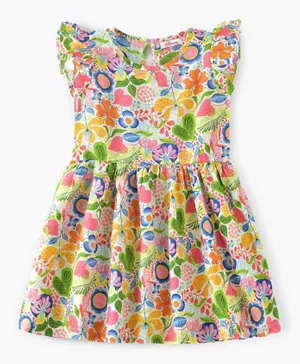 Jelliene Floral All Over Print Dress - Multicolour