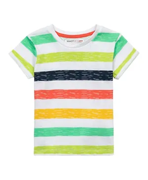 Minoti Striped Roll Up Sleeves T-Shirt - Multicolor