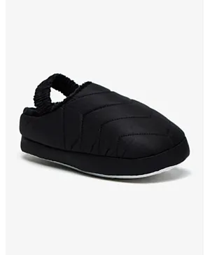 LBL by Shoexpress Quilted Bedroom Slippers - Black
