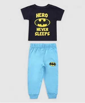 Zarafa Batman Hero Never Sleeps Graphic T-Shirt & Joggers Set - Black