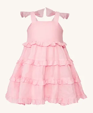 Bardot Junior Tiered Dress - Cameo Pink