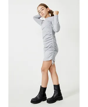Bardot Junior Eloise Ruched Mini Dress - Charcoal