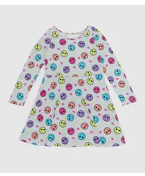 The Children's Place All Over Smiley Print Skater Dress - Multicolor
