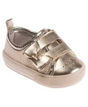بيمبولهو حذاء طفل بشريط فيلكرو - ذهبي