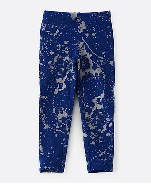 Jelliene All Over Printed Fashion Leggings - Blue