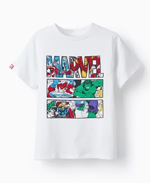 Zippy Marvel The Avengers Graphic Cotton T-Shirt - White