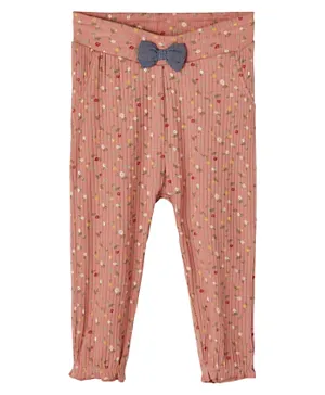 Name It Floral Print Trousers - Desert Sand
