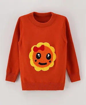 Kookie Kids Full Sleeves Sweater - Orange