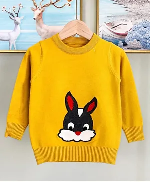 Kookie Kids Bunny Print Sweater - Yellow