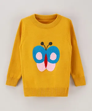 Kookie Kids Full Sleeves Sweater - Yellow