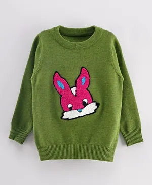 Kookie Kids Bunny Print Sweater - Green