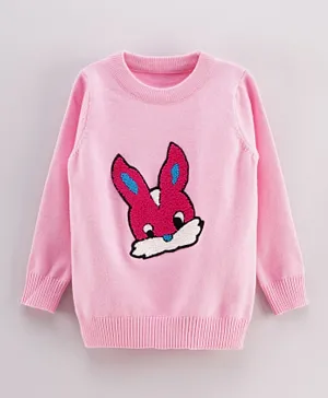 Kookie Kids Bunny Print Sweater -Pink