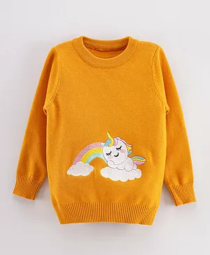 Kookie Kids Full Sleeves Sweater - Yellow