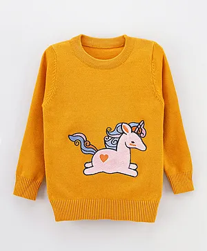 Kookie Kids Full Sleeves Sweater - Yellow