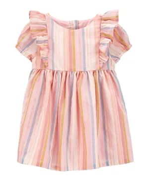 OshKosh B'Gosh  Striped Flutter Dress - Multicolor