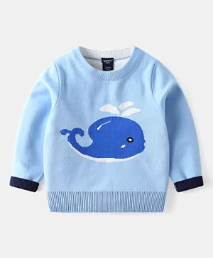 Kookie Kids Full Sleeves Pullover Sweater - Blue