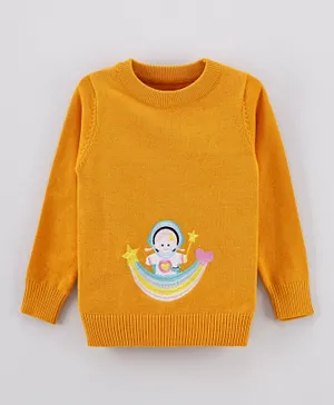 Kookie Kids Full Sleeves Sweater - Yellow