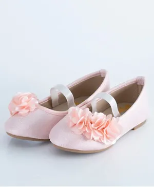 Just Kids Brands Emilia Pearlized Ballerina With Certain Flower Details - Pink