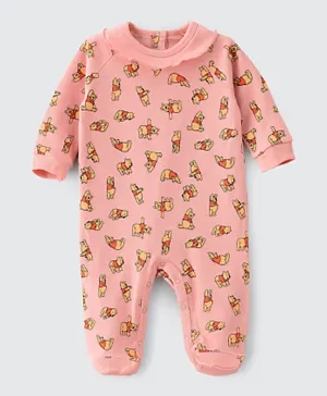 Winnie The Pooh AOP Sleepsuit - Pink