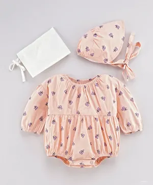 Kookie Kids Full Sleeves Bodysuit - Peach