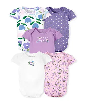 The Children's Place 5 Pack Floral Bodysuit - Lavender Lily