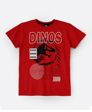 Universal Jurassic World Short Sleeves T-Shirt - Red