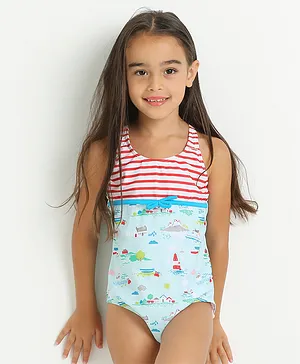 Kookie Kids V Cut Swimsuit - Blue