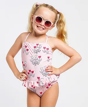 Kookie Kids V Cut Swimsuit - Pink