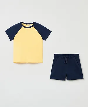 OVS Short Sleeves Tee with Shorts Set - Aspen Gold