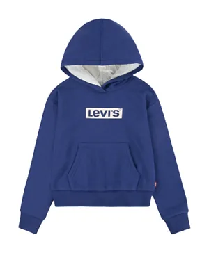 Levi's Basic Logo Printed Graphic Pullover Hoodie - Blue