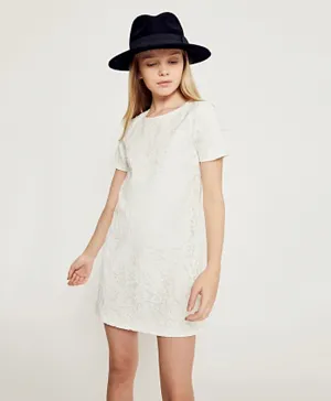 فستان إيمينا بالدانتيل من باردوت جونيور - أبيض