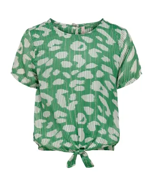 Only Kids All Over Print Top - Winter Green