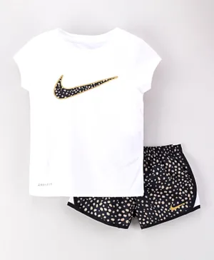 Nike Animal Spot T-Shirt & Shorts Set - White