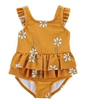 Carter's Floral 1-Piece Swimsuit -Yellow