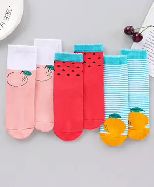 Cutewalk by Babyhug Socks Pack of 3 Pairs - Multicolour