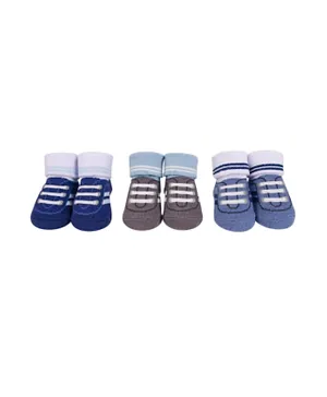 Hudson Childrenswear 3-Pack Sneaker Socks Gift Set - Multicolor