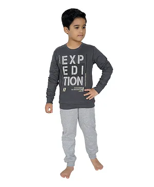 Genius Expedition Sweatshirt With Joggers Set - Dark Grey