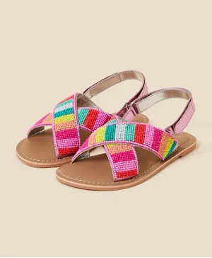 Monsoon Children Tropical Beaded Sandals - Multicolor