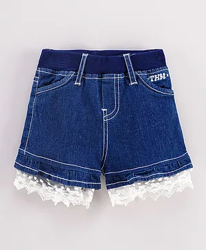 ToffyHouse Denim Knee Length Shorts - Blue