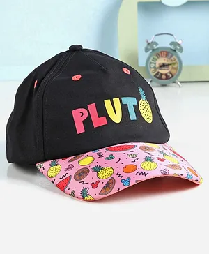 Babyhug Summer Cap Fruits Print Pink - Diameter 16.5 cm