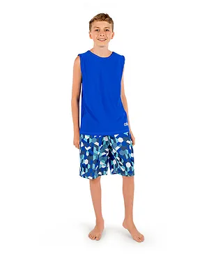 Coega Sunwear Hexagons Printes Board Shorts - Blue