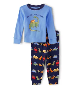 The Children's Place Dino Snug Fit Pyjama Set - Blue