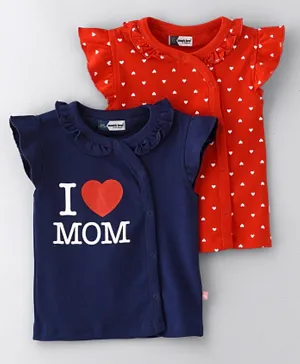 Mom's Love 2 Pack Short Sleeves T-Shirt - Red & Blue