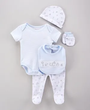 Rock a Bye Baby 5 Piece Gift Set - Baby Blue